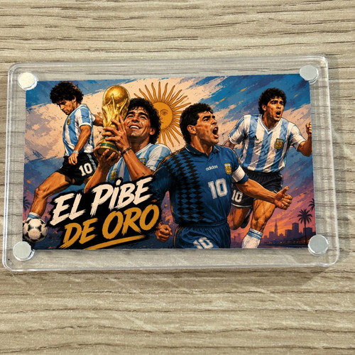 Maradona Legacy World Cup Acrylic Fridge Magnet new