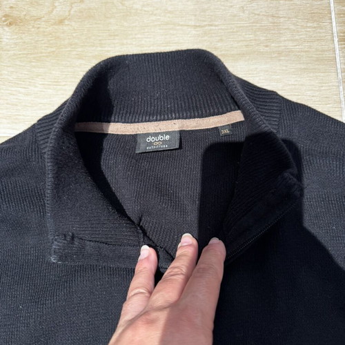 Double men's sweater used, size 3XL, dark blue, 100% cotton