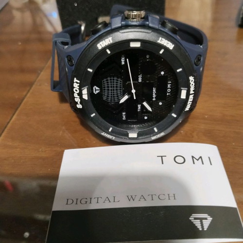 TOMI digital chronograph watch 50m waterproof