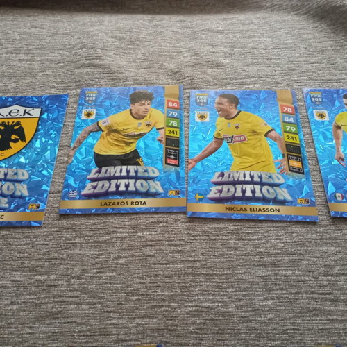 Panini FIFA 365 Adrenalyn XL 2025 AEK Limited Edition card set, 12 pcs