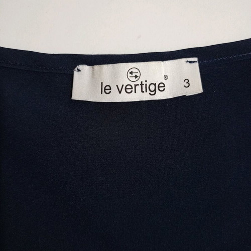 Le Vertige silk blouse XL like new, blue