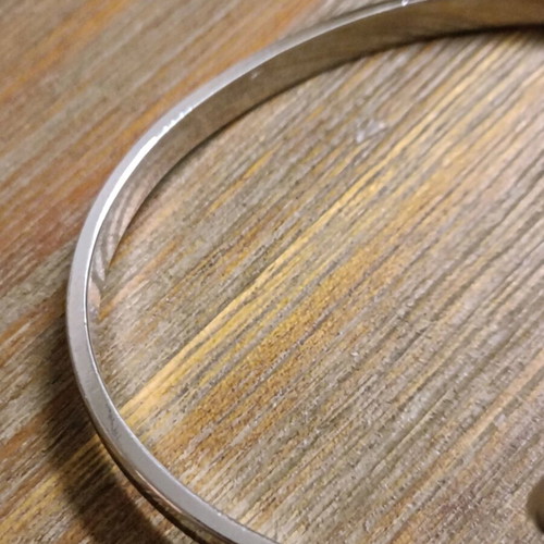 Vintage women's adjustable embossed steel bracelet new