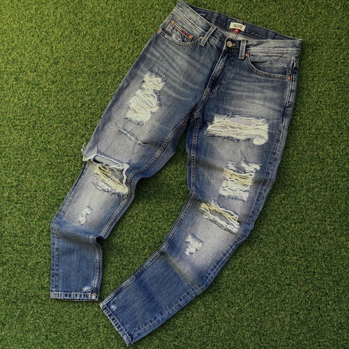 Tommy Hilfiger women's jeans like new, light blue, ripped
