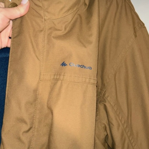 Quechua Men's Jacket XXL Like New with Fleece Lining Blue Orange