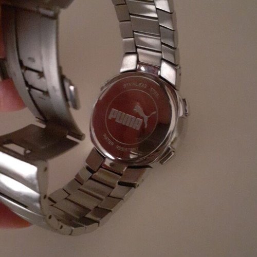 Puma Futuristic Pollux Steel digital watch, vintage Y2K style