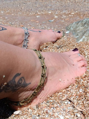Anklet chain bracelet new, brass and alpaca fixed size