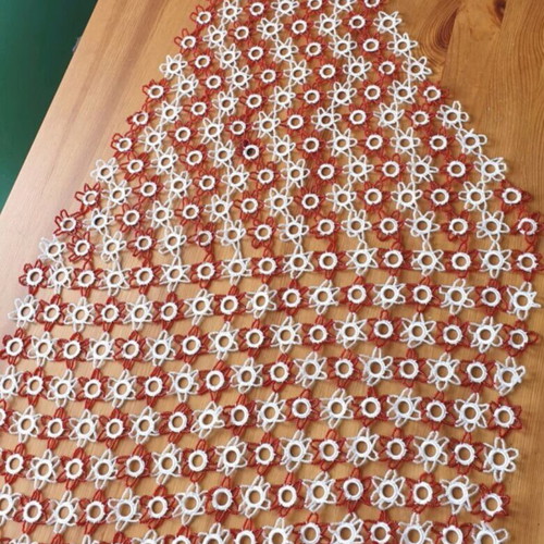 Handmade tablecloth with beads like new