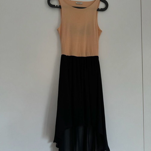 Mini sleeveless dress Pull & Bear like new, black and salmon