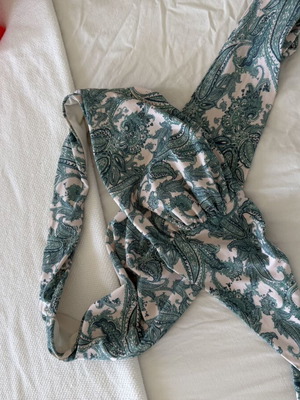 Vassia Kostara bikini set like new, turquoise, bottom small top medium