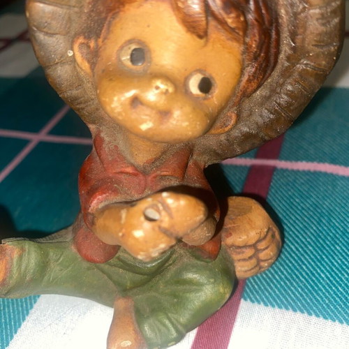 Boy with hat porcelain figurine used decorative