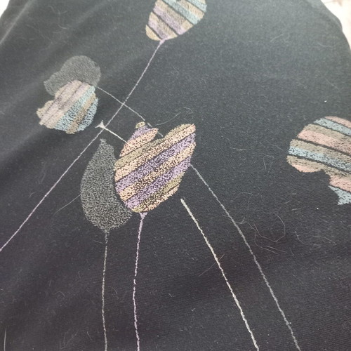 Soft Jersey Fabric Throw Blanket Like New, Floral Pattern