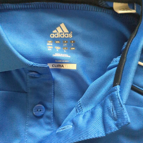 Adidas youth sports polo shirt new, size 174, blue