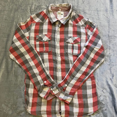 Men's shirt size M like new, red checkered