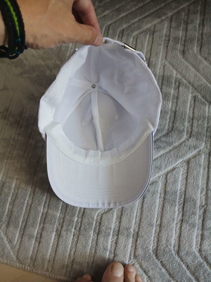 Men's hat new, white, one size