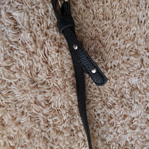 Belt thin black adjustable like new with buckle