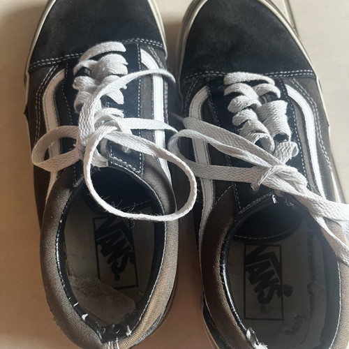 Vans sneakers, black and white, size 39