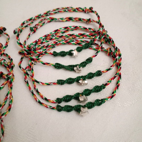 Gourakia bracelets new set of 10 with silver stars