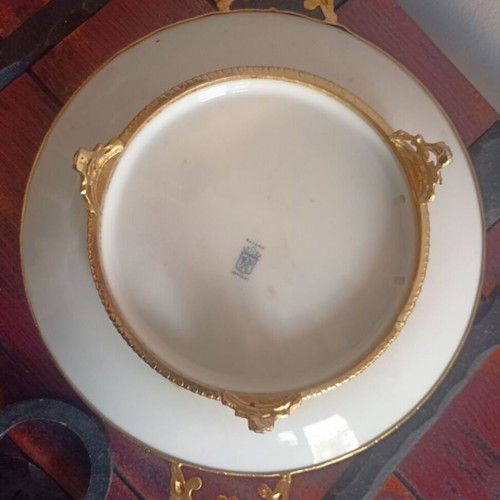 Decorative plate "The Horse Fair" 1853 by Rosa Bonheur, Bavaria, used