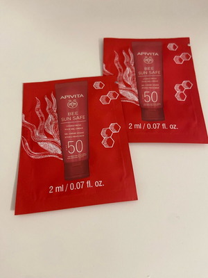 Apivita Bee Sun Safe Hydra waterproof face gel sunscreen SPF50, 2 packs new