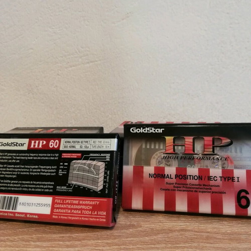 Goldstar HP 60 used cassettes, pack of 7, Korea 1993