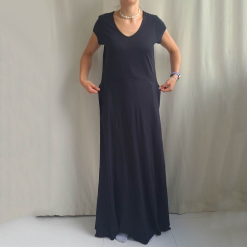 Peruvian Connection maxi dress size L, pima cotton and modal, pockets