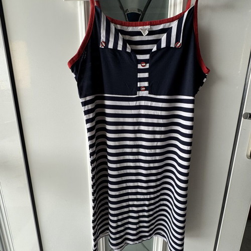 Blouson dress like new, size L, white and blue