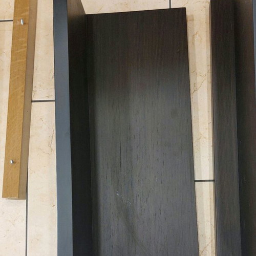 Minimalist Wenge wall shelves set like new, 2 pcs, premium sturdy build