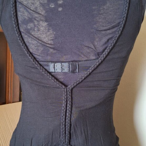 Darkcore Victorian Style Black Top size S like new with open back
