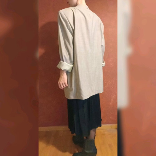 Oversized vintage wool blazer like new, grey-beige