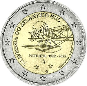 SAC Πορτογαλία 2 Ευρώ 2022 UNC διάσχιση Ν. Ατλαντικού