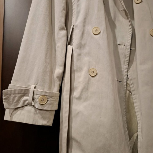 Iso vintage trench coat used, size M, gray beige with belt