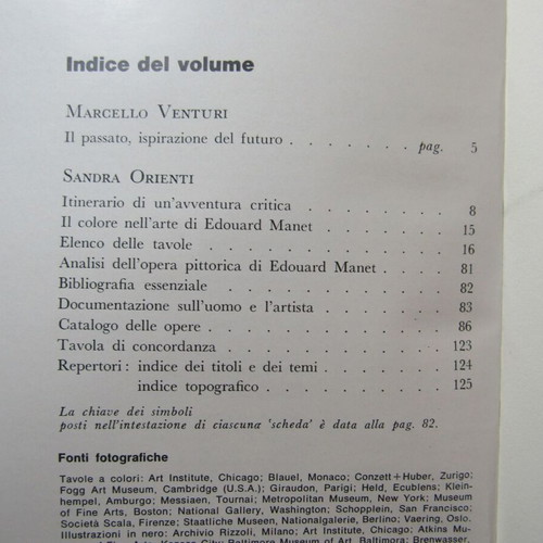 Edouard Manet vintage art book refurbished, 1967, Italian