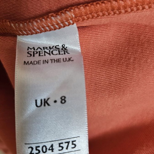 Marks and Spencer Basic Cotton T-shirt, coral color
