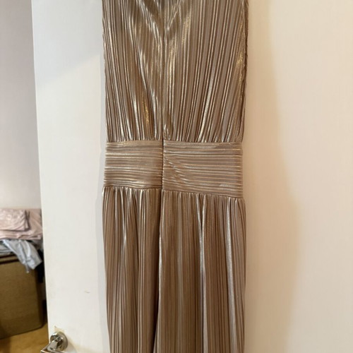 Be A Bee Couture jumpsuit like new, champagne gold, XS/S