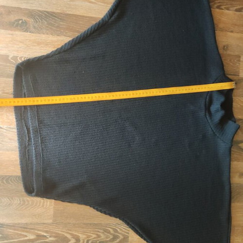 Women's black knitted blouse
