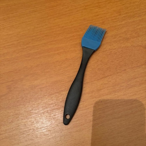 Silicone food brush used
