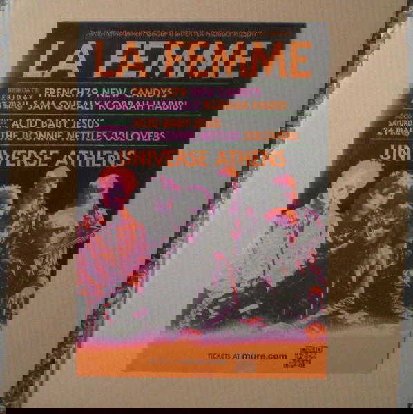 LA FEMME: Promo poster της συναυλίας τους στo "UNIVERSE ATHENS" στις 23 & 24/5/2025