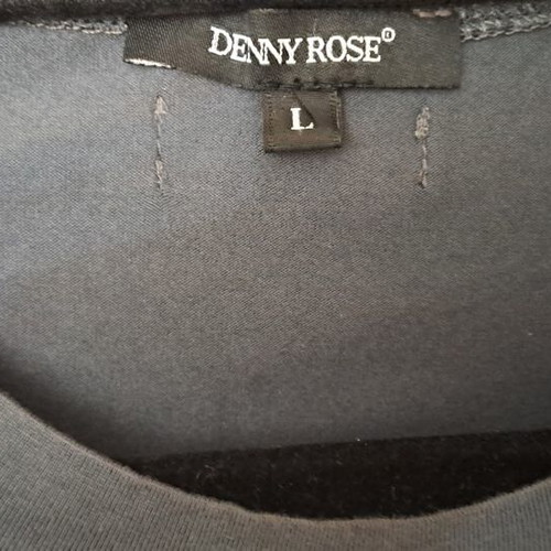Denny Rose Y2K sequined graphic eye tee, charcoal grey, size L