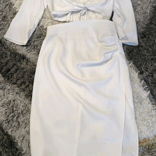 Zara top and skirt new, white set