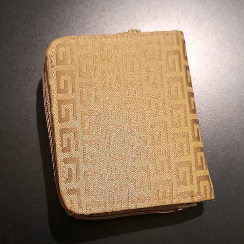 Fabric wallet unused in sand color
