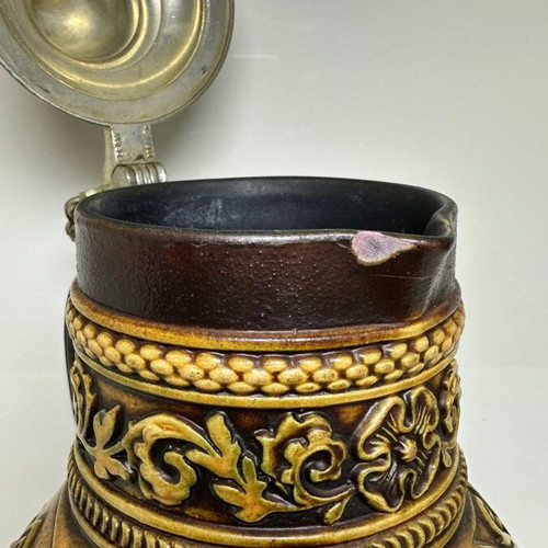 Vintage German ceramic jug medieval style like new