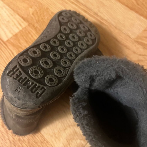 Camper 38 gray boots with fur like new