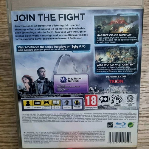 Defiance game for PlayStation 3 like new, collectible