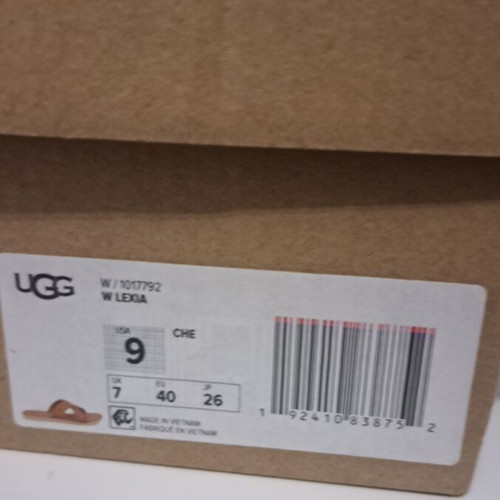 Ugg Lexia leather slippers, size 40, brown