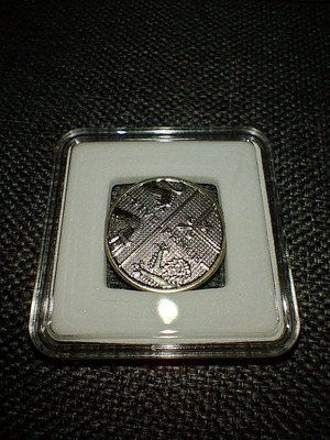 UK Five Pence Coin restored, in plastic case