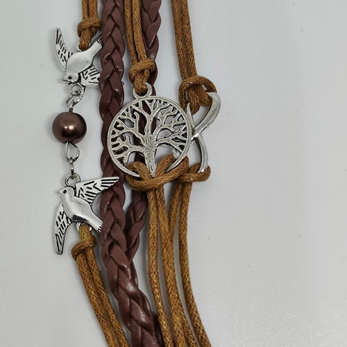Bracelet with Tree of Life, Birds and Bead like new