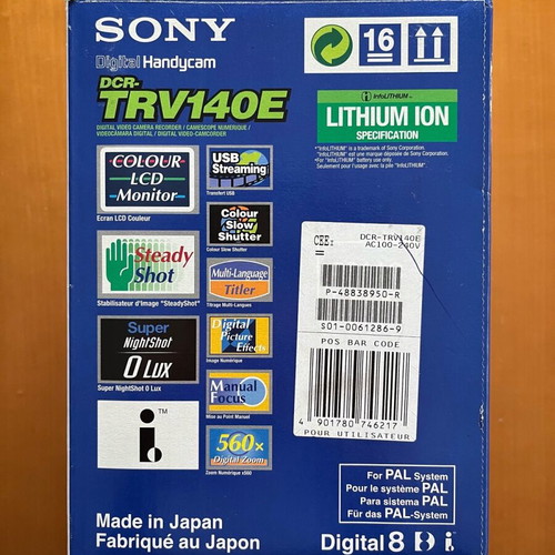 Sony Handycam DCR-TRV140E Digital8 like new in original box