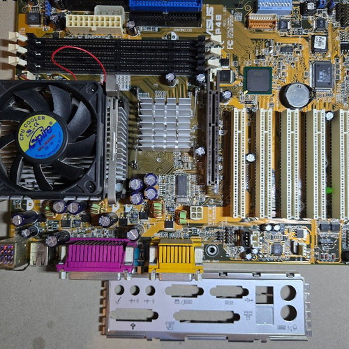 Asus P4B REV 1.03 Socket 478 motherboard like new with CPU and I/O shield