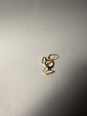 Butterfly hoop earrings like new, gold tone