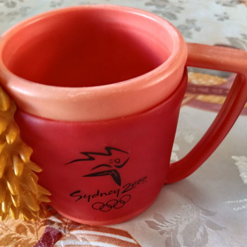 Collectible 3D Sydney 2000 Olympic Games mugs used, set of two